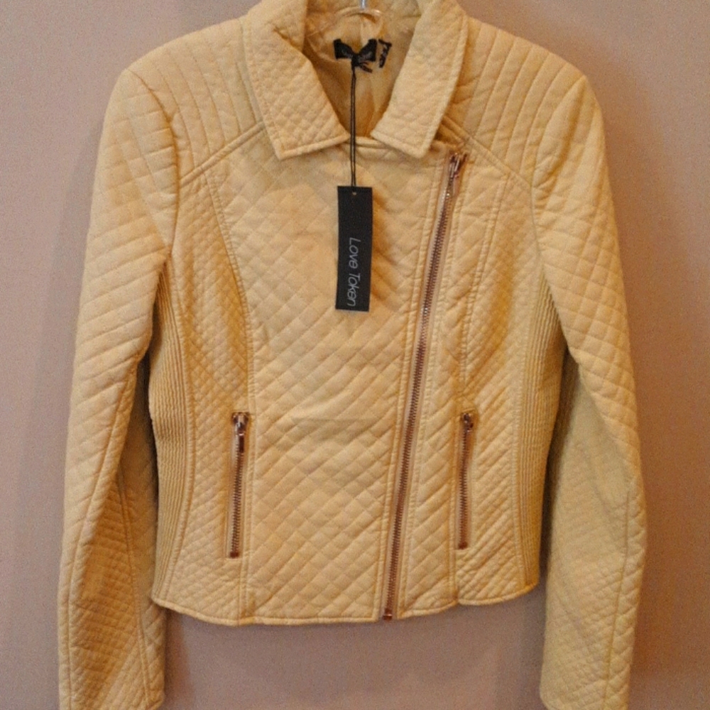 Love Token faux leather jacket